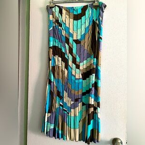 EMILIO PUCCI MAXI SKIRT, 100%RAYON,SIZE 42(8)
